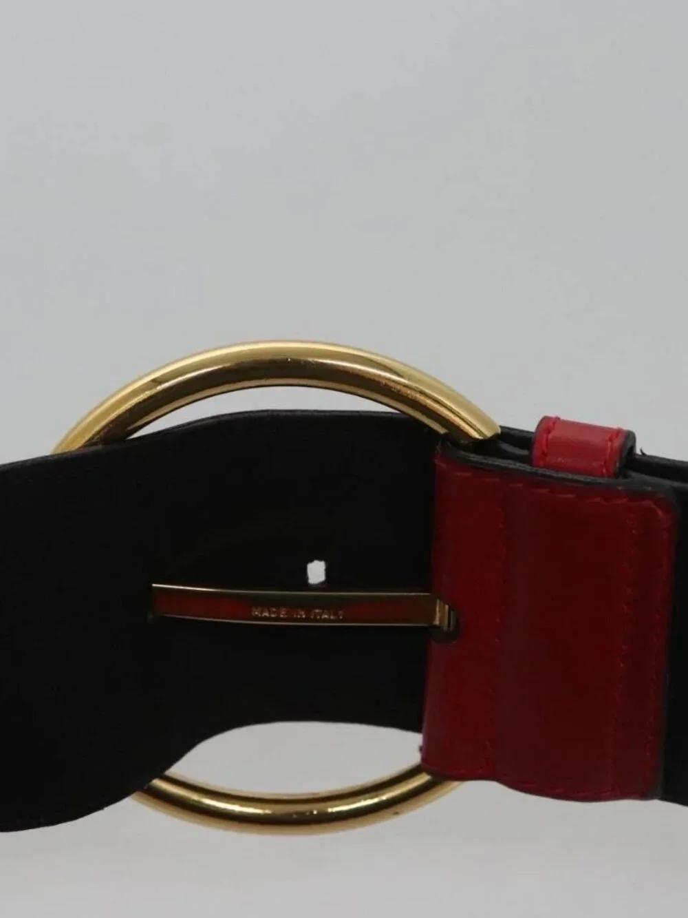 Salvatore Ferragamo Gancini Waist bag Leather Red Auth 115429